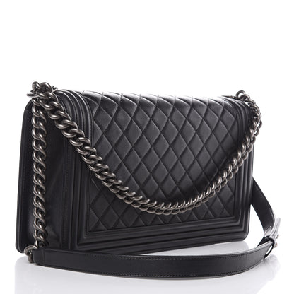 Chanel Lambskin Quilted New Medium Boy Flap Black 3 of 14