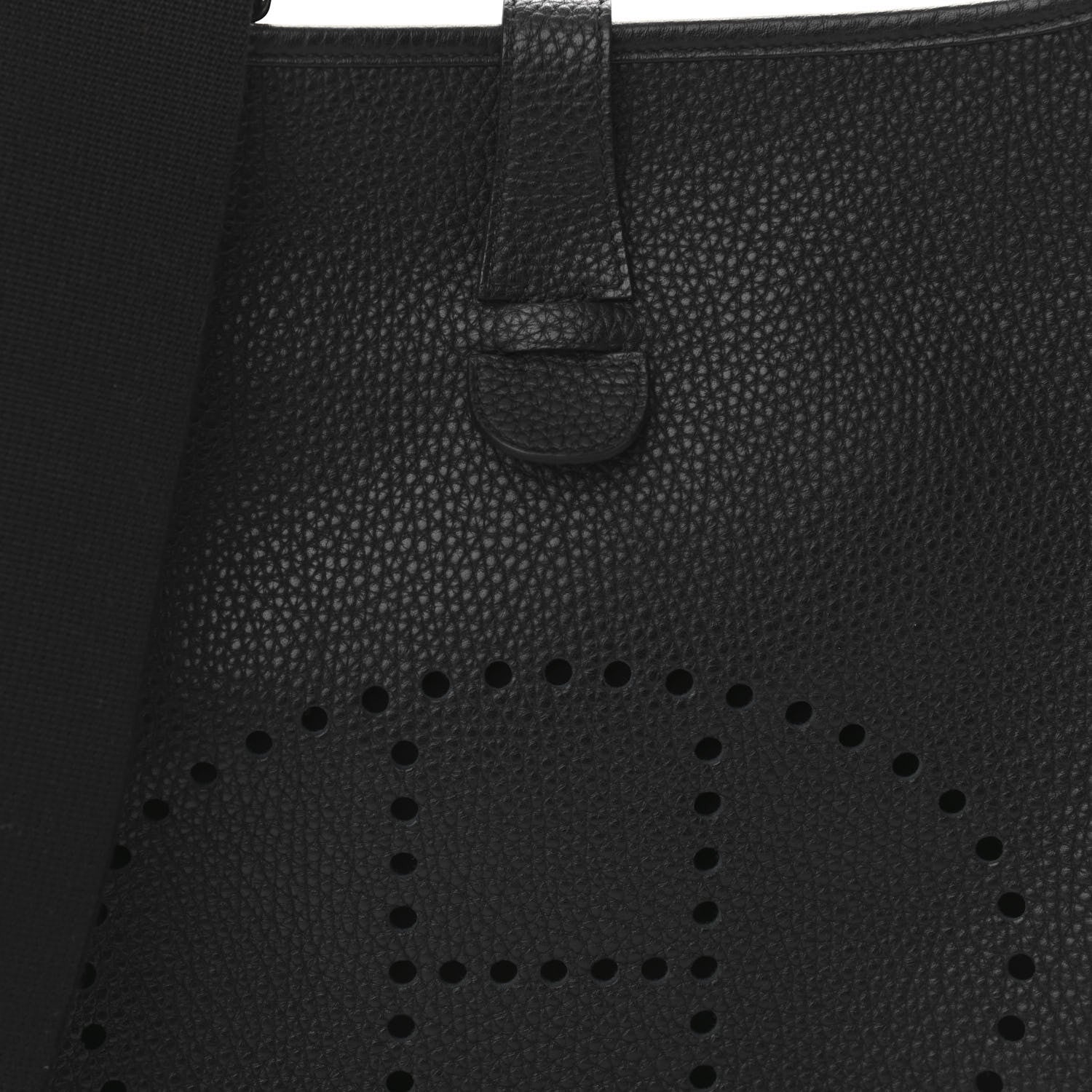 Hermes Taurillon Clemence Evelyne III GM Black 8 of 11