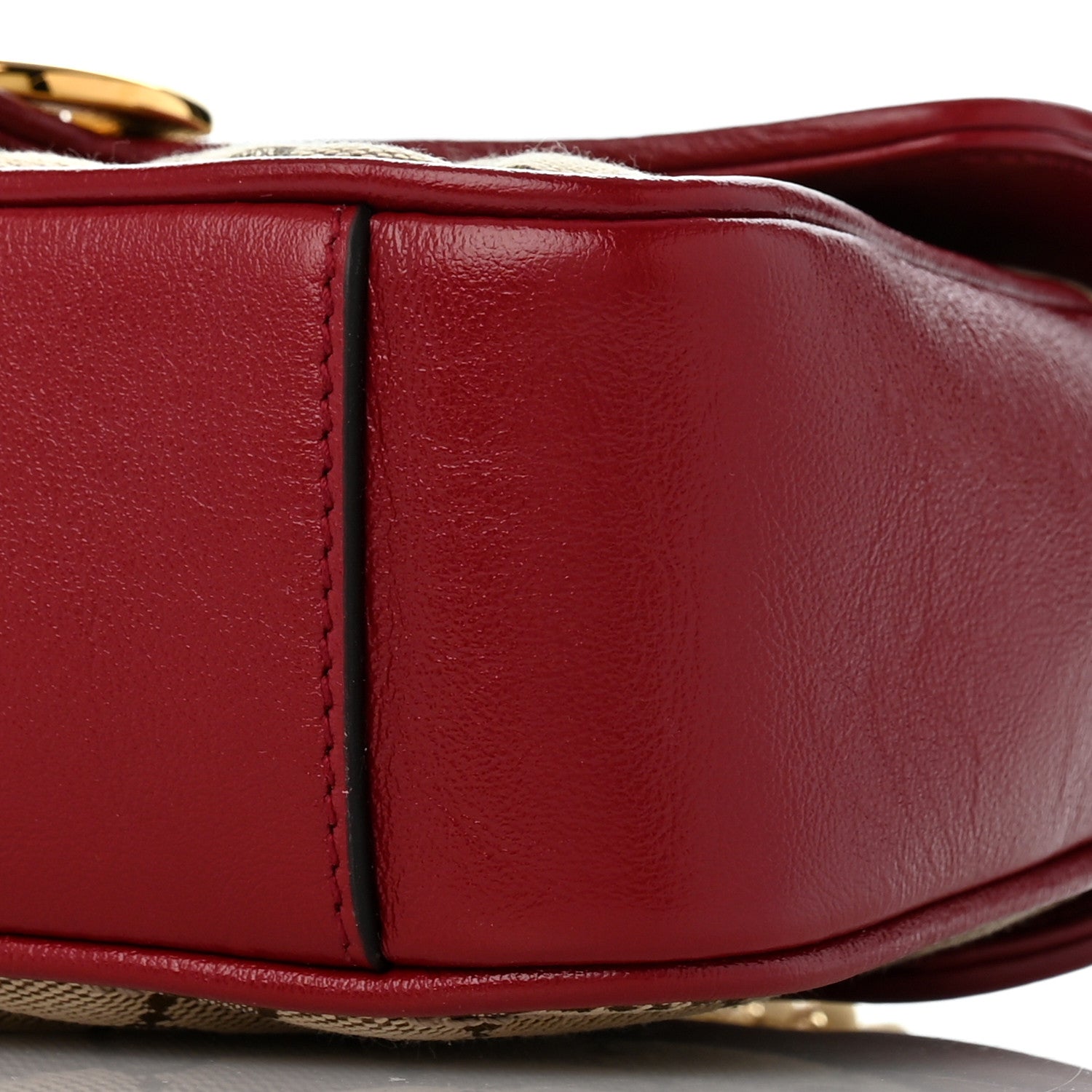 Gucci Monogram Azalea Calfskin Matelasse Diagonal Mini GG Marmont Shoulder Bag Beige Ebony New Cherry Red 10 of 11