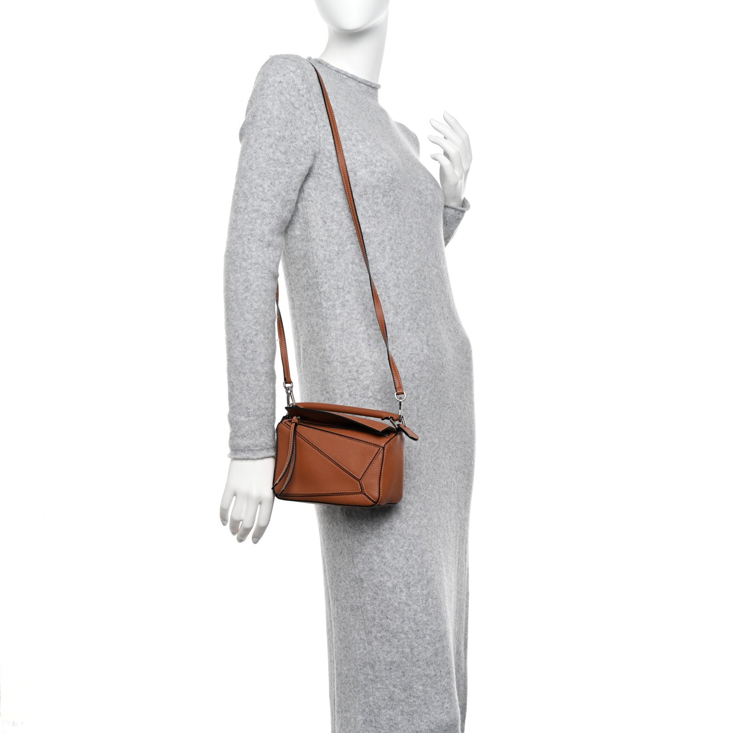 Loewe Calfskin Mini Puzzle Bag Tan 2 of 11