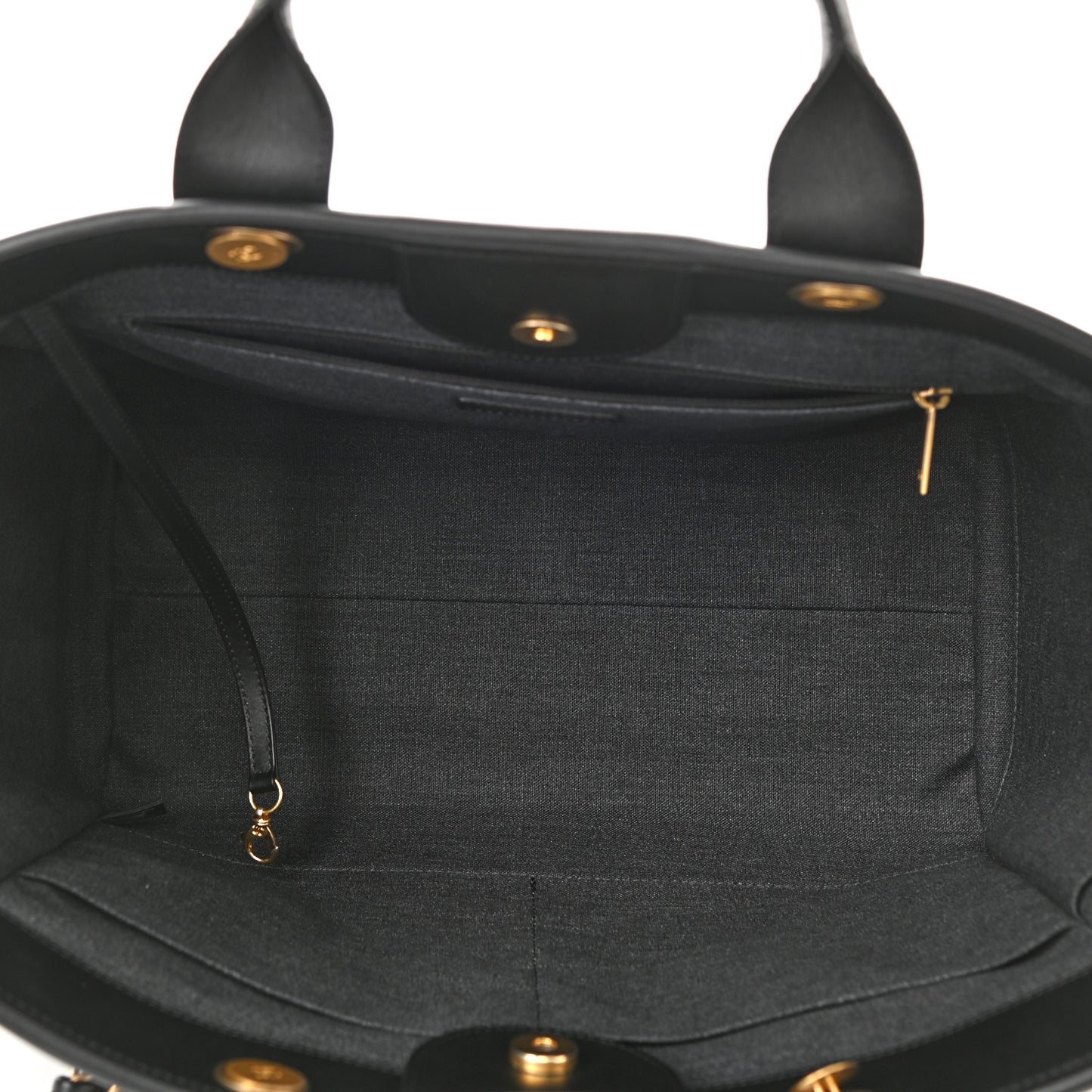 Calfskin Medium Deauville Tote Black