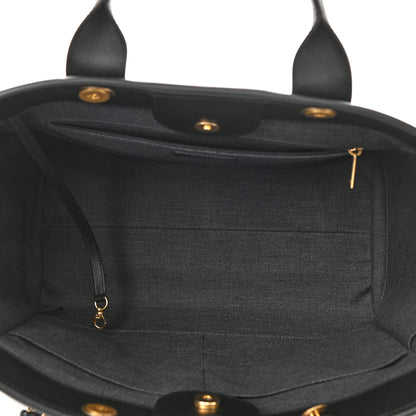Chanel Calfskin Medium Deauville Tote Black 5 of 10