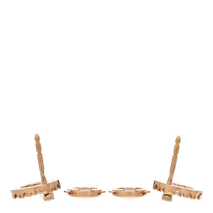 Hermes 18K Rose Gold Diamond Finesse Earrings 3 of 5