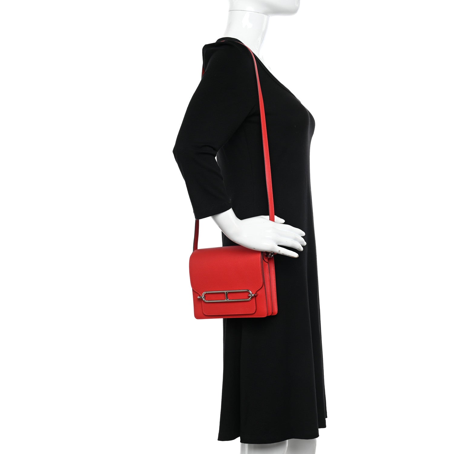 Hermes Evercolor Mini Sac Roulis Rouge de Coeur 2 of 10