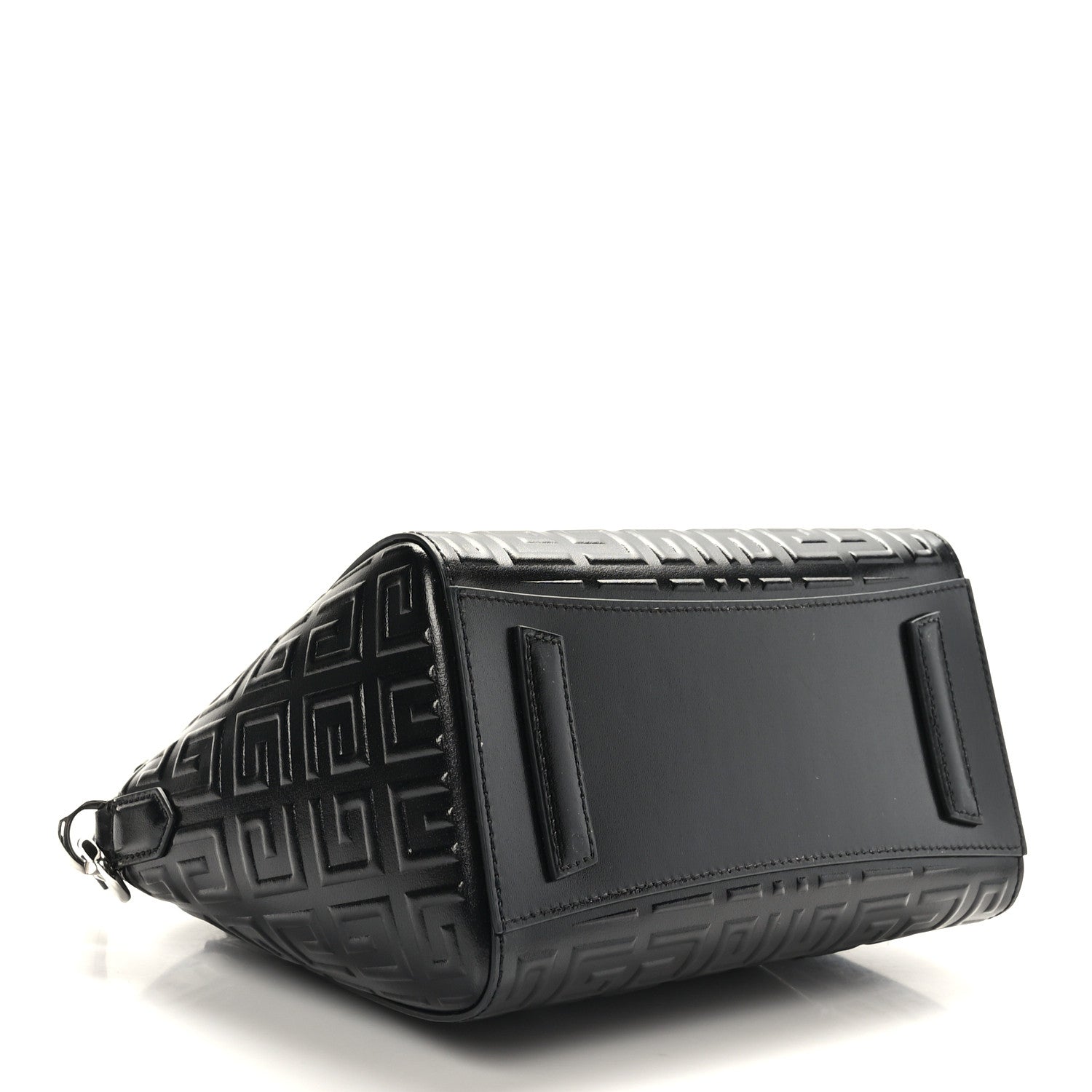 Givenchy Calfskin Logo Embossed Mini Lock Antigona Shoulder Bag Black 4 of 8