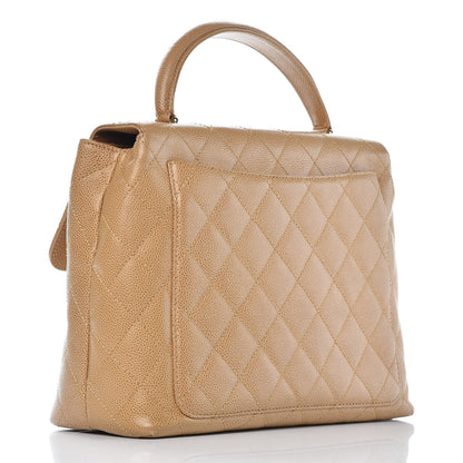 Chanel Caviar Quilted Jumbo Kelly Flap Beige 3 of 17