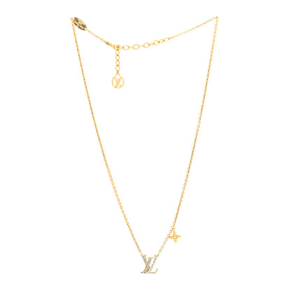 Louis Vuitton Metal Crystal LV Iconic Necklace Gold 3 of 6