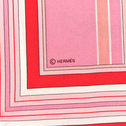 Hermes Silk Couvertures et Tenues de Jour Pocket Square Scarf 3 of 3
