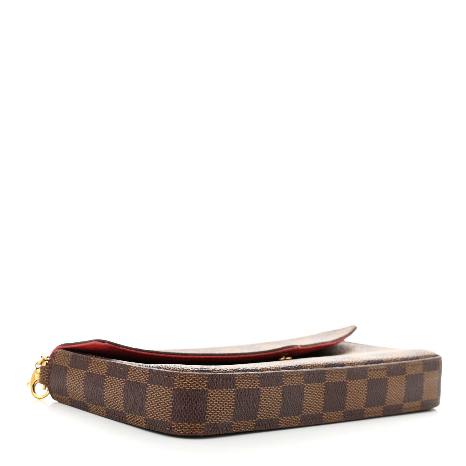 Louis Vuitton Damier Ebene Pochette Felicie Chain Wallet 5 of 15