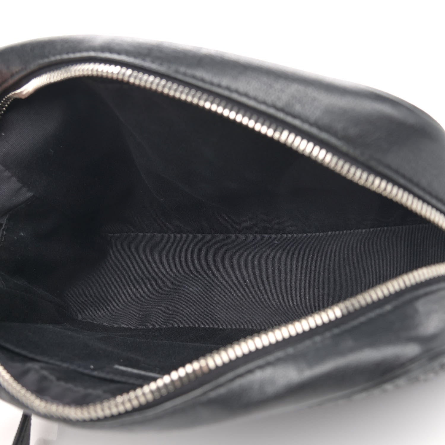 Saint Laurent Raffia Canvas Monogram Lou Camera Bag Black 4 of 11