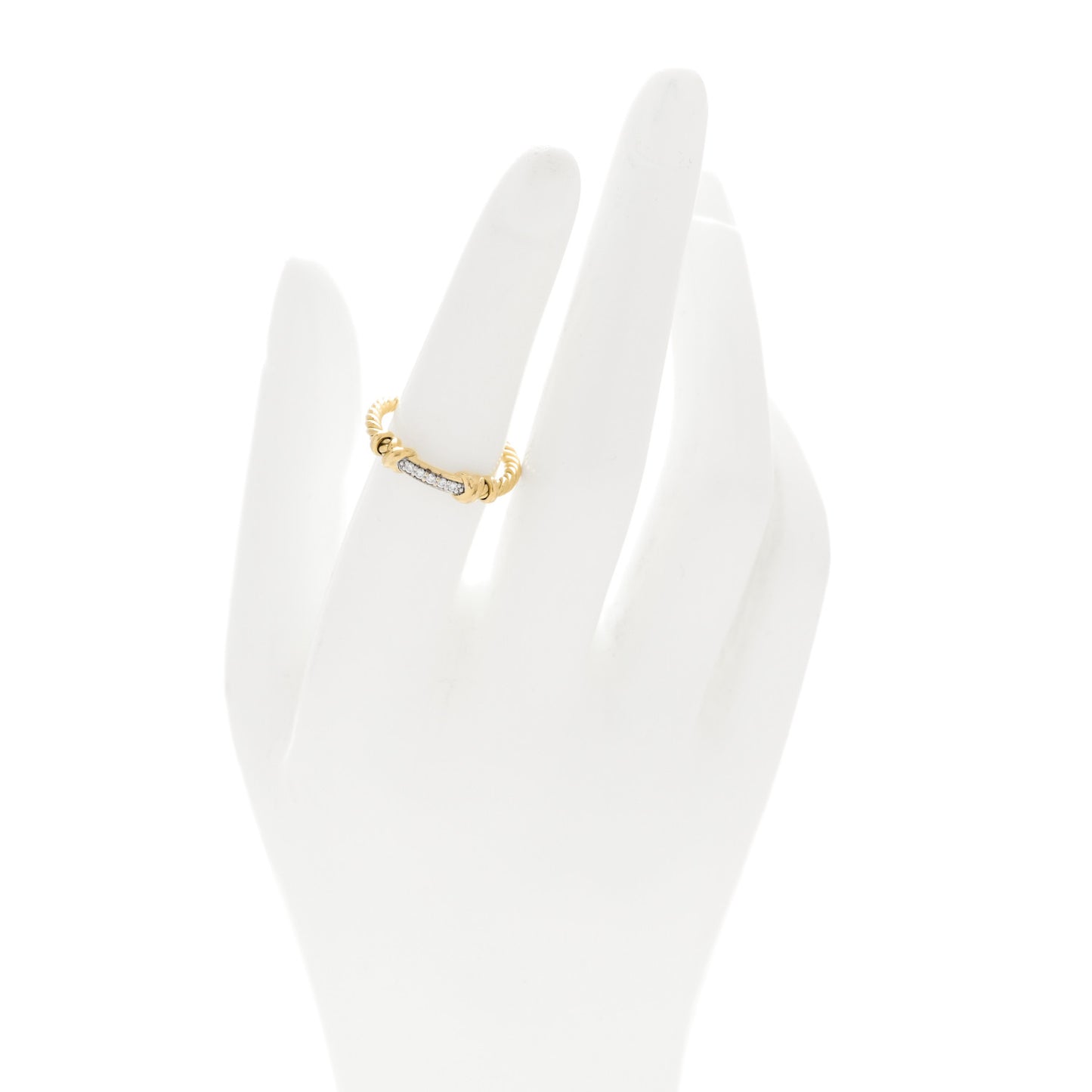 18K Yellow Gold Diamond Petite Helena Wrap Ring 54 6.75
