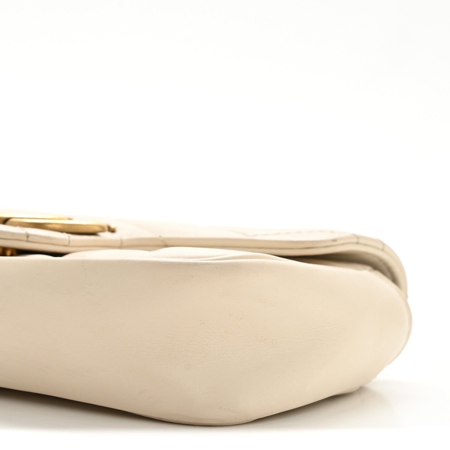 Gucci Calfskin Matelasse Super Mini GG Marmont Shoulder Bag White 10 of 15