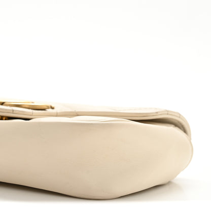 Gucci Calfskin Matelasse Super Mini GG Marmont Shoulder Bag White 10 of 15