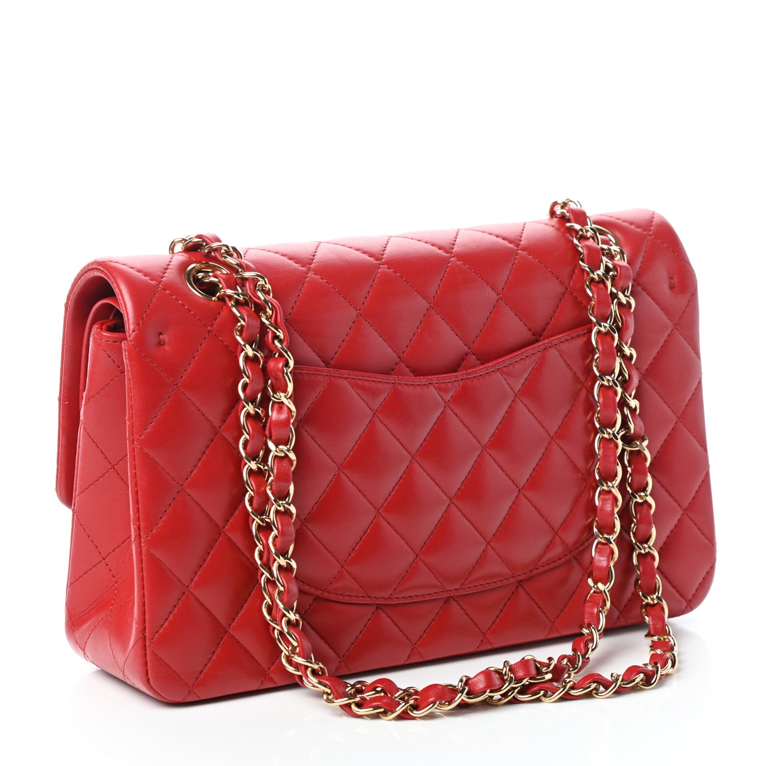 Chanel Lambskin Quilted Medium Double Flap Red 3 of 10