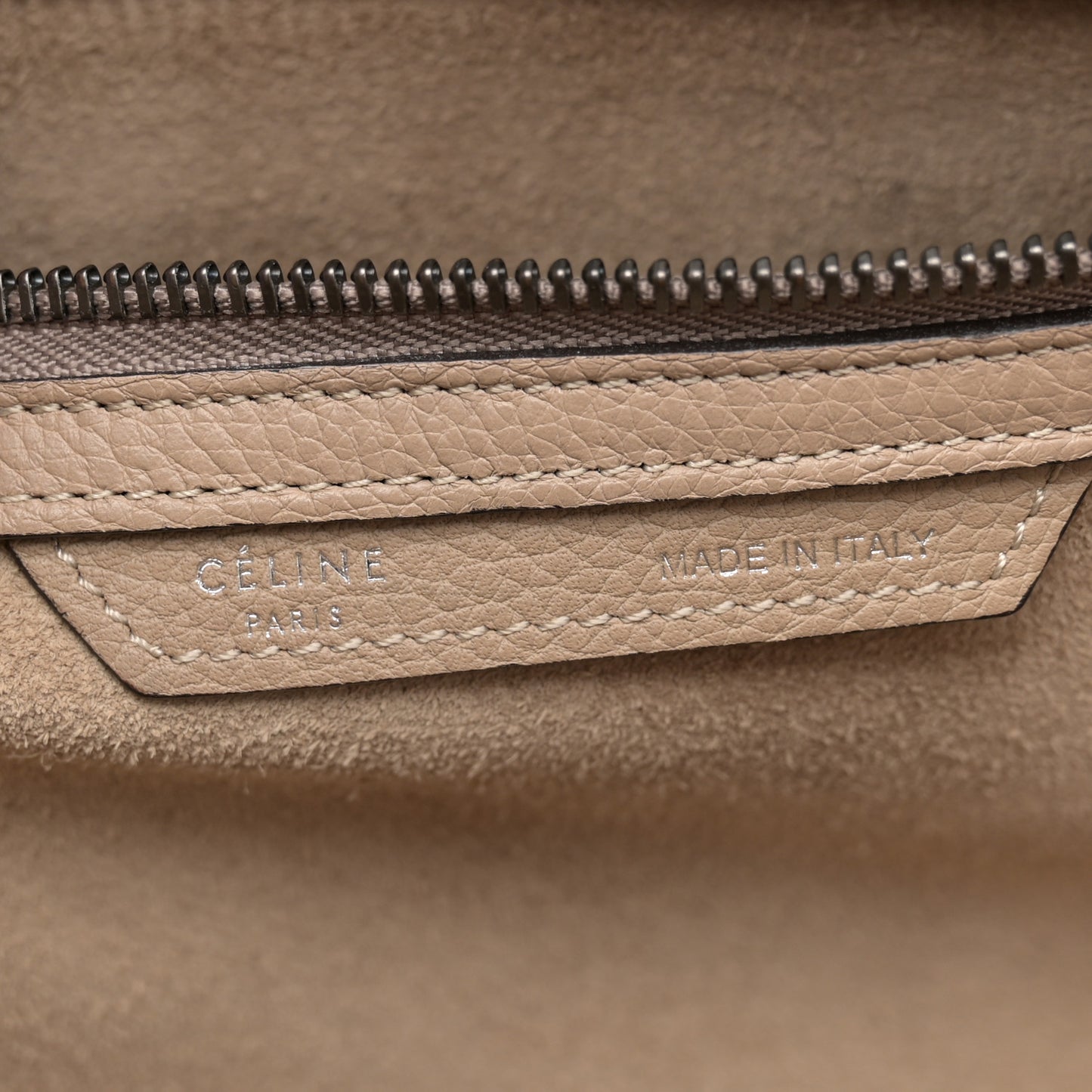 Drummed Calfskin Mini Luggage Dune