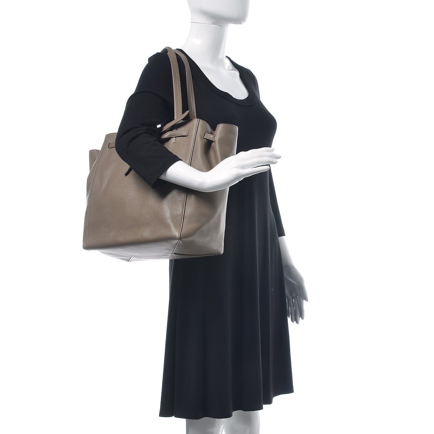 Soft Grained Calfskin Small Belt Cabas Phantom Taupe