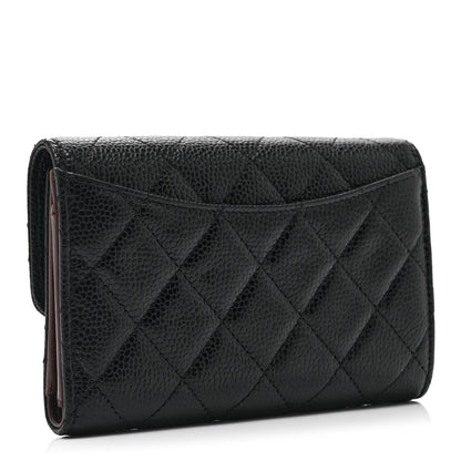 Chanel Caviar Quilted Medium Flap Wallet Black 3 of 11