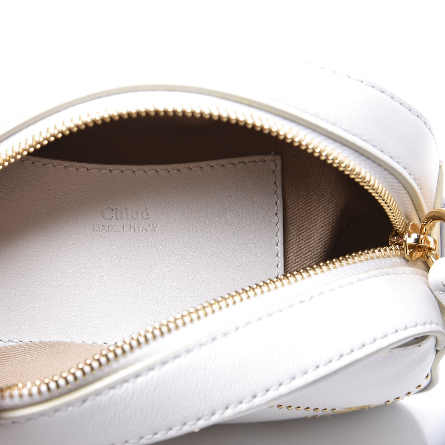Smooth Calfskin Little Horses Embroidered Shoulder Bag White