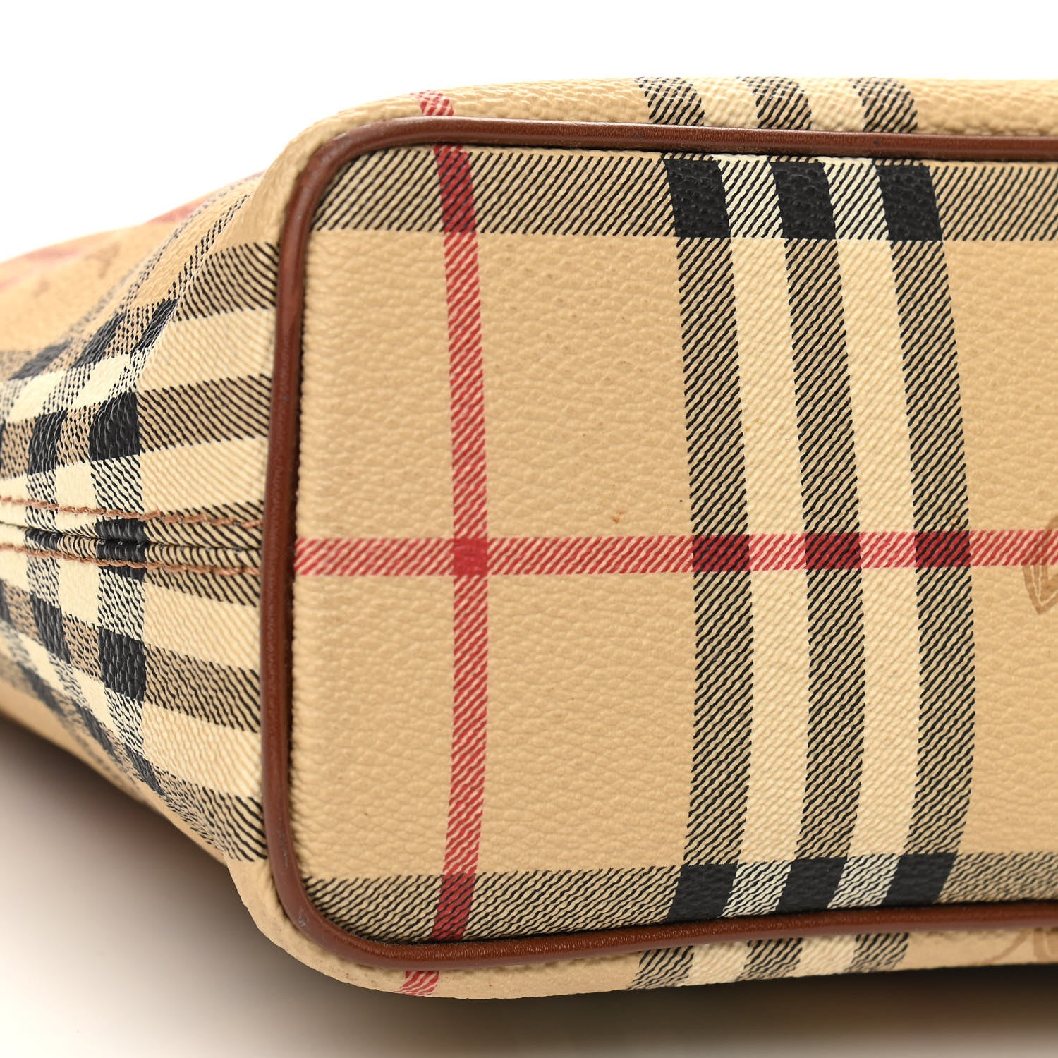 Burberry Haymarket Check Small Tote Brown 5 of 12