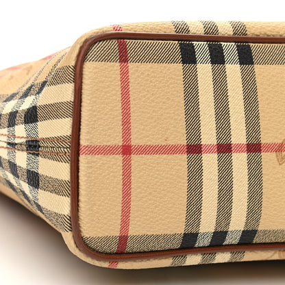 Burberry Haymarket Check Small Tote Brown 5 of 12