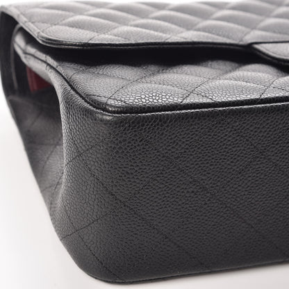 Chanel Caviar Quilted Jumbo Double Flap Black 11 of 15