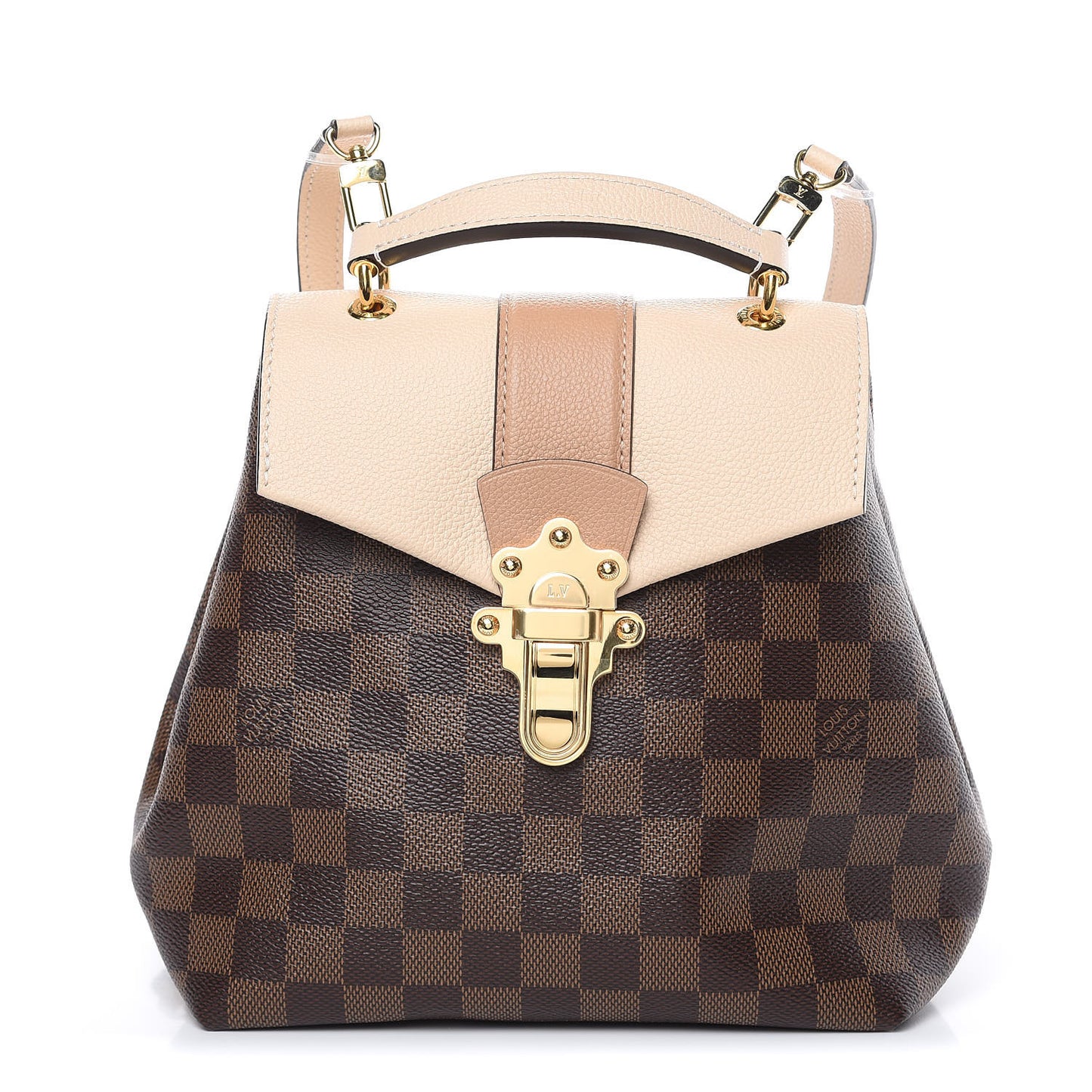 Damier Ebene Clapton Backpack Creme