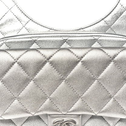 Chanel Metallic Lambskin Quilted Flap Backpack Silver 8 of 10