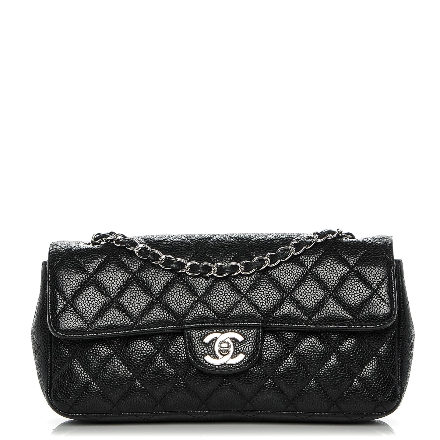 Caviar Quilted East West Flap Black