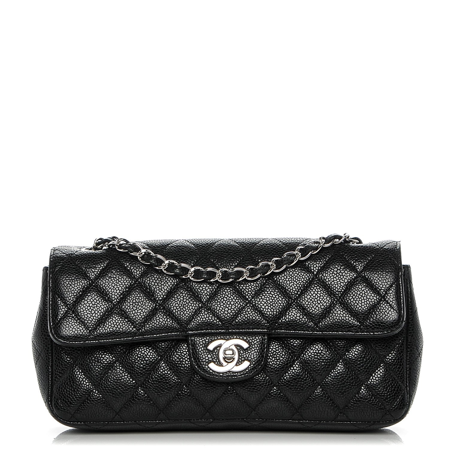 Chanel Caviar Quilted East West Flap Black 1 of 8