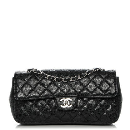 Chanel Caviar Quilted East West Flap Black 1 of 8