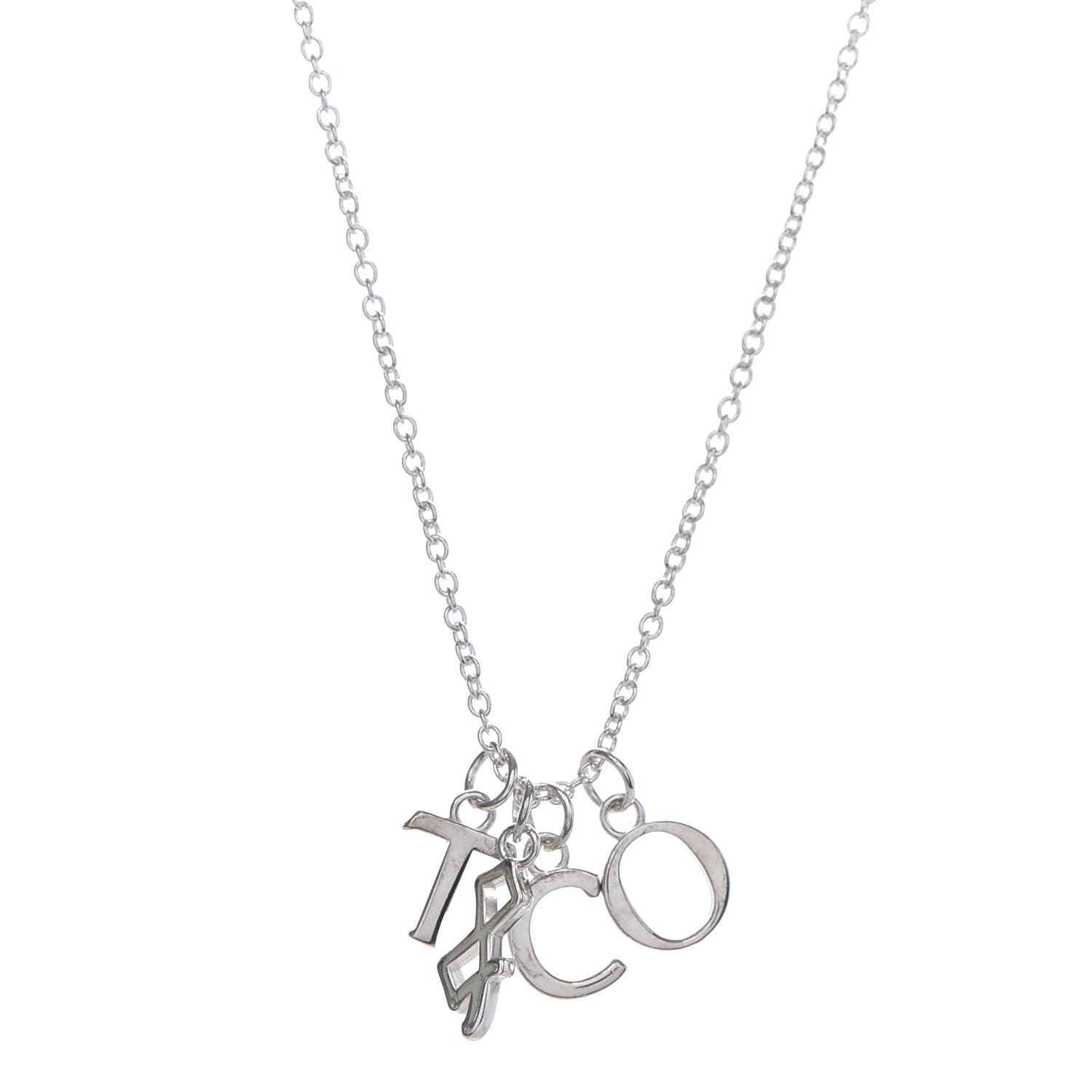 Tiffany Sterling Silver Charms Pendant Necklace 4 of 6