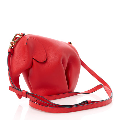 Loewe Calfskin Mini Elephant Crossbody Bag Scarlet Red 3 of 10