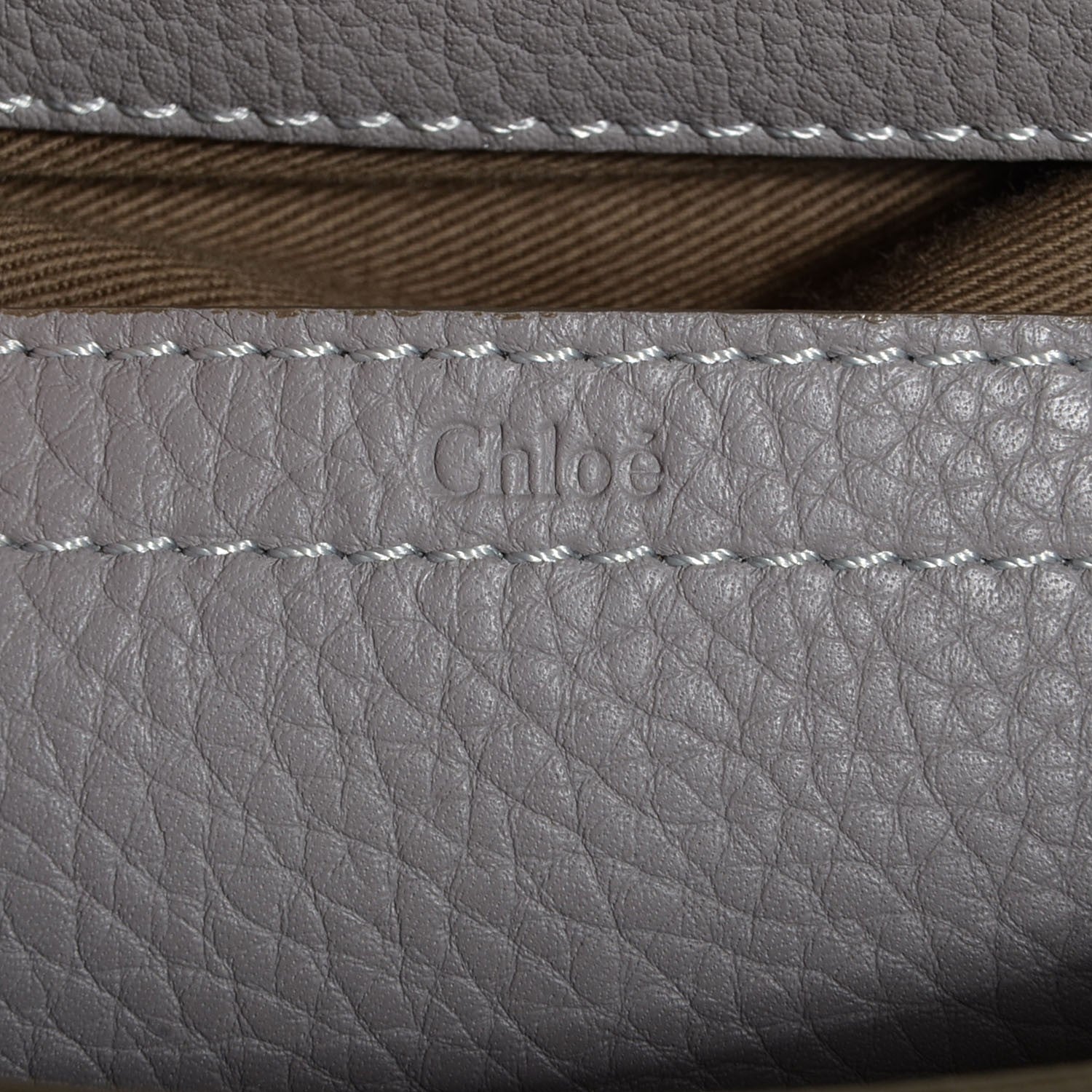 Chloe Calfskin Medium Marcie Round Crossbody Bag Cashmere Grey 6 of 10