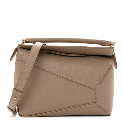 Loewe Grained Calfskin Small Puzzle Edge Bag Sand 1 of 11