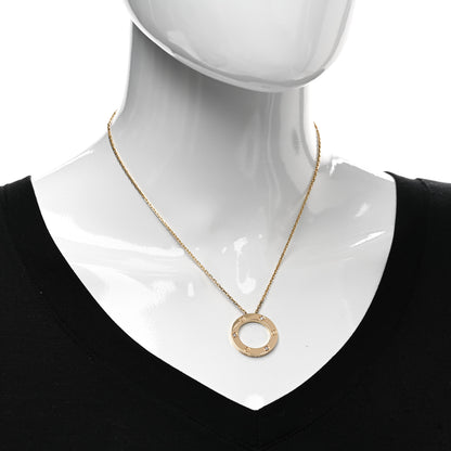 Cartier 18K Yellow Gold 3 Diamonds LOVE Pendant Necklace 2 of 5