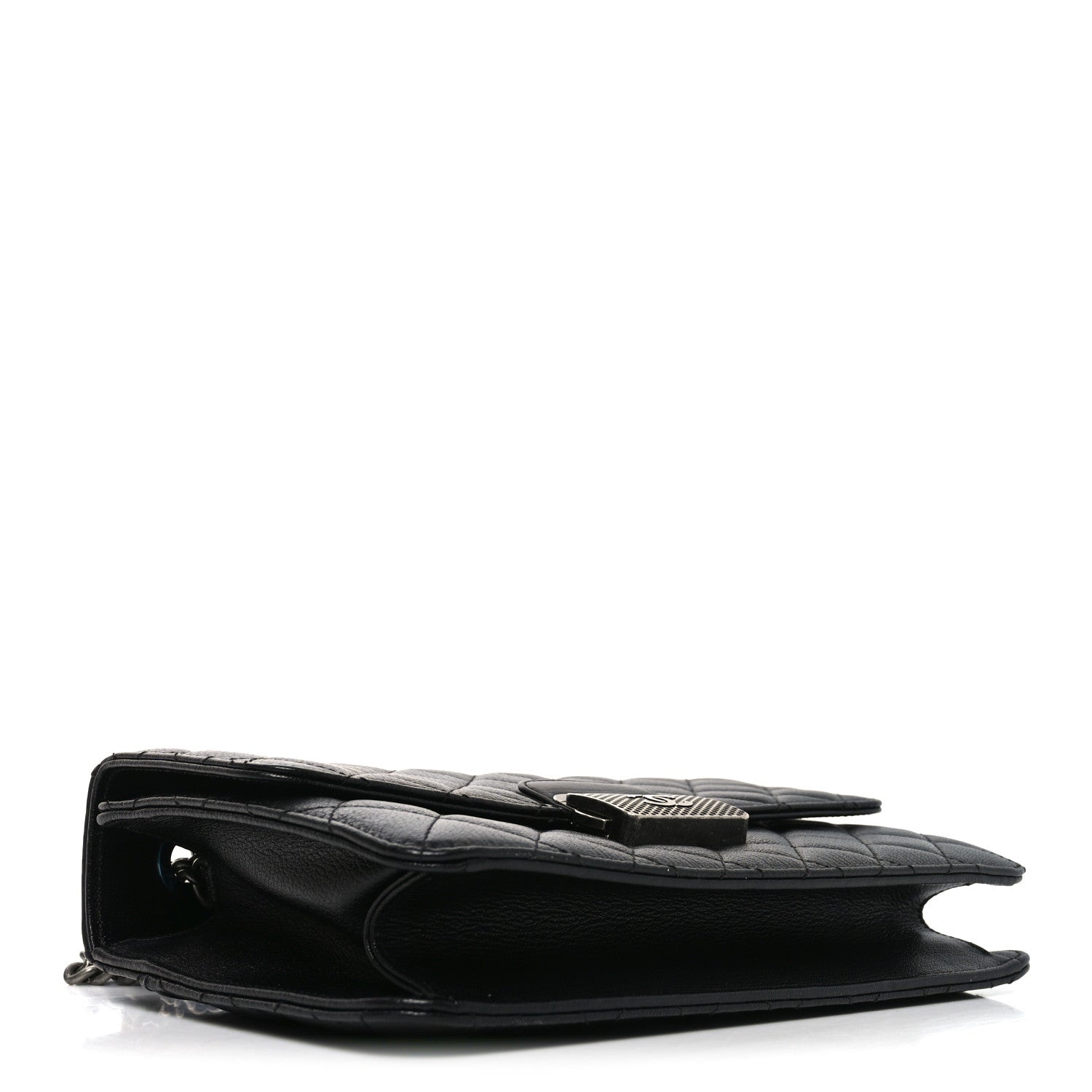 Chanel Goatskin Quilted Small CC University Top Handle Flap Black 4 of 10