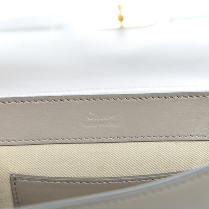 Chloe Calfskin Suede C Clutch With Chain Motty Grey 6 of 9