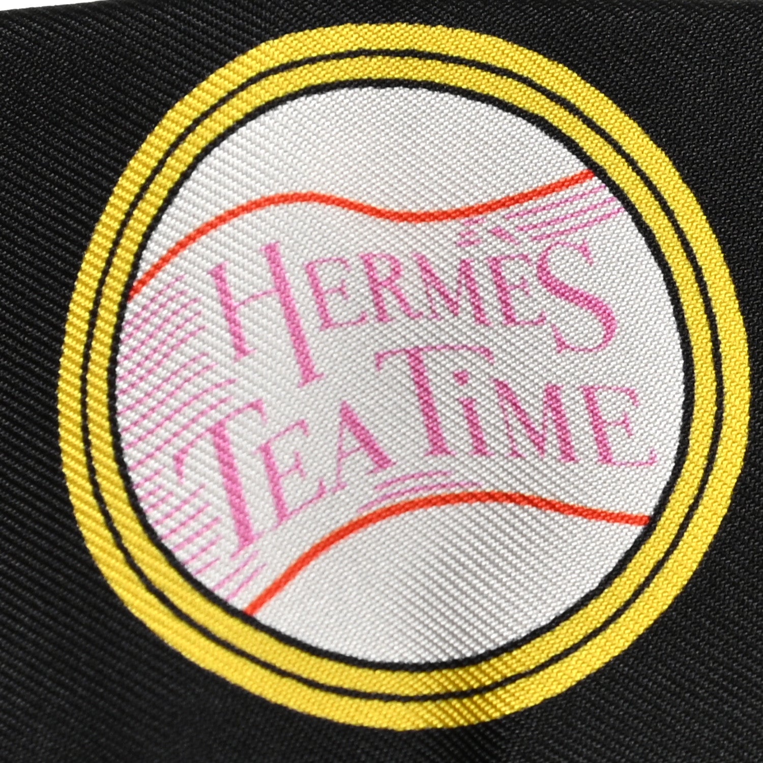 Hermes Silk Tea Time Twilly Black Rouge Multicolor 5 of 5