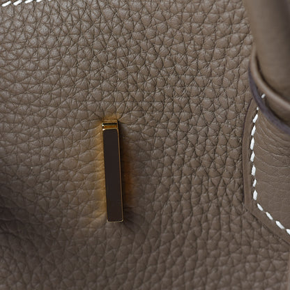 Hermes Taurillon Clemence Birkin 35 Etoupe 18 of 31