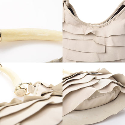 Saint Laurent Chevre Saint Tropez Horn Bag Off White 10 of 10