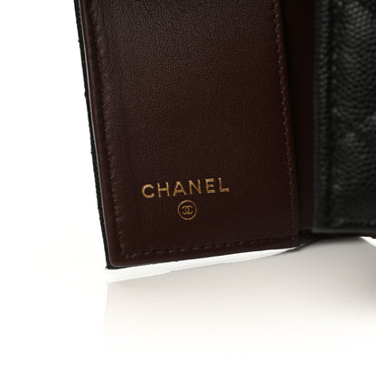 Chanel Caviar Quilted Double Flap Wallet Black 7 of 8