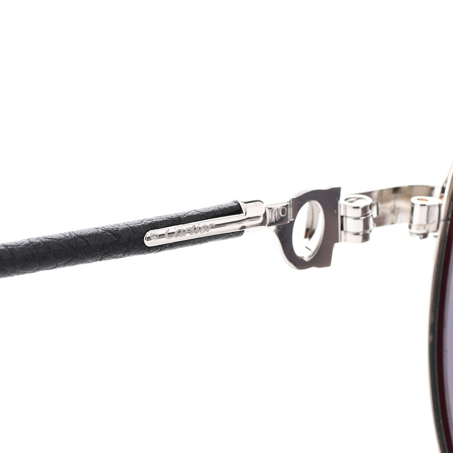 Panthere De Cartier Aviator Sunglasses Silver