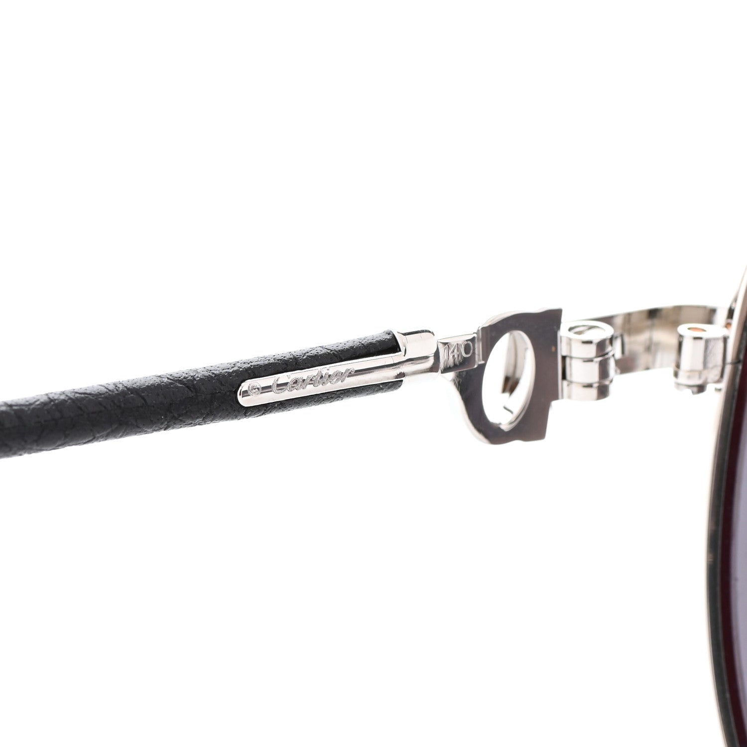 Cartier Panthere De Cartier Aviator Sunglasses Silver 6 of 9