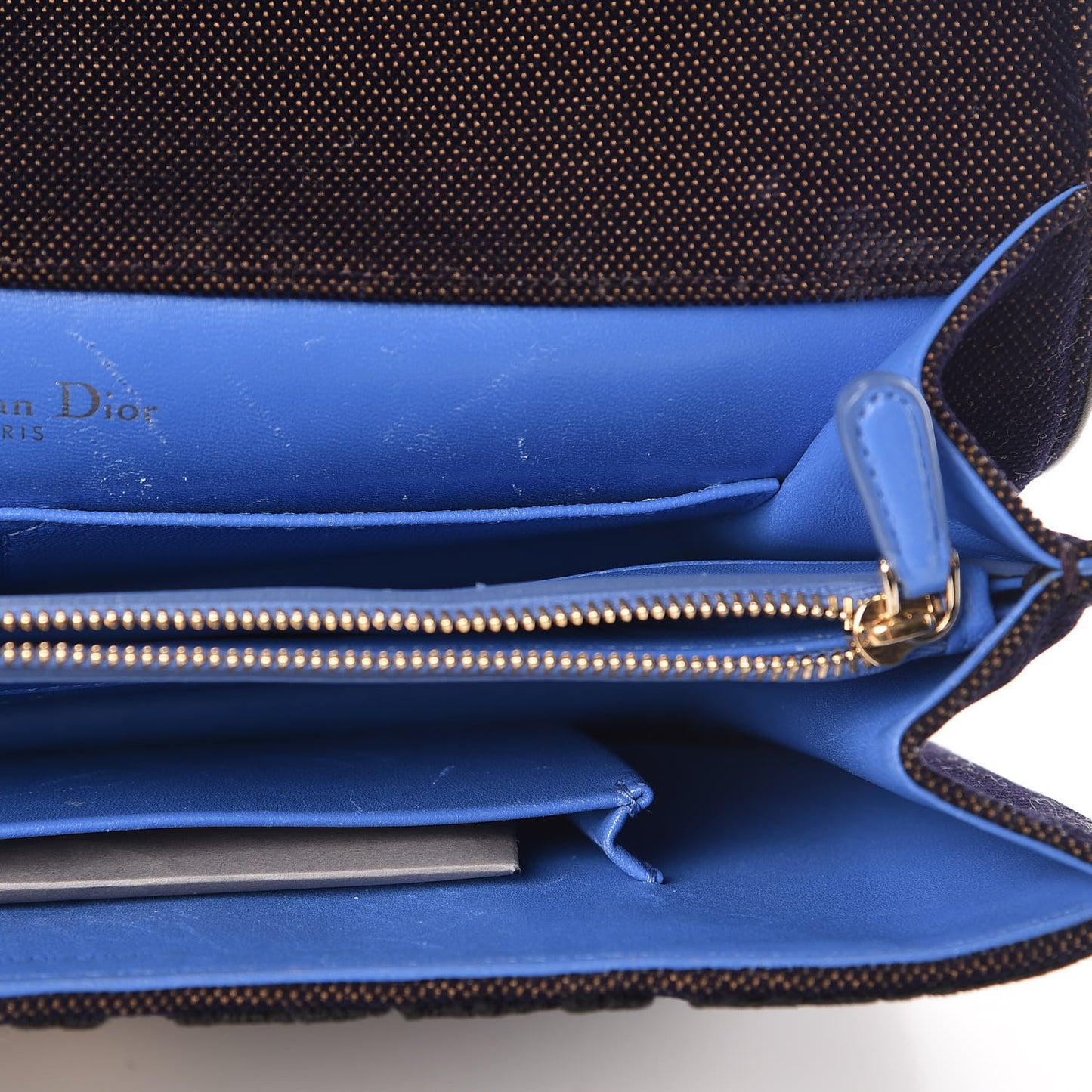 Velvet Monogram Diorama Satchel Plum Blue