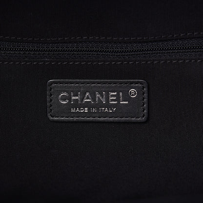 Chanel Calfskin Quilted Medium Airlines Round Trip Bowling Bag Black 5 of 11