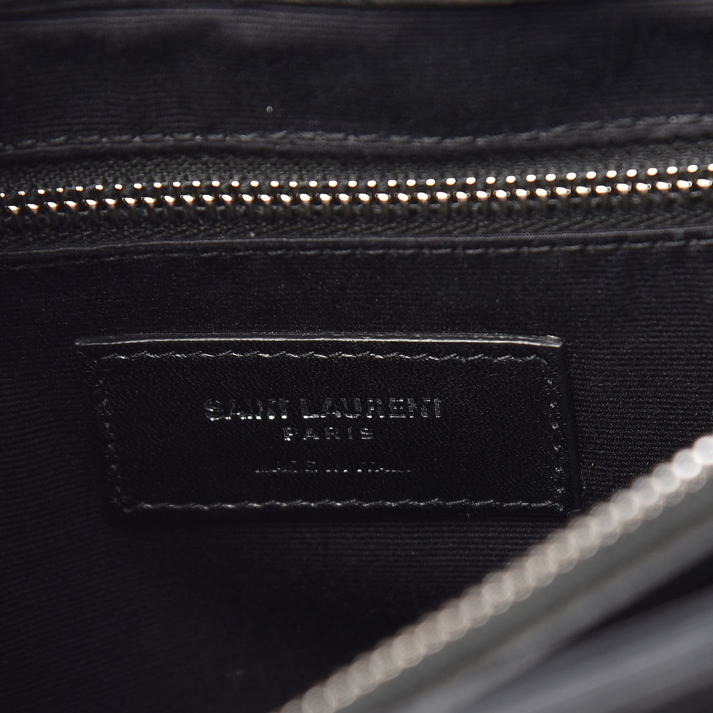 Calfskin Y Quilted Monogram Medium Loulou Chain Satchel Black