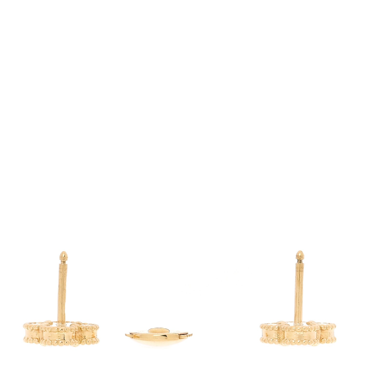 Van Cleef & Arpels VAN CLEEF &amp; ARPELS 18K Yellow Gold Black Onyx Sweet Alhambra Earrings 3 of 4
