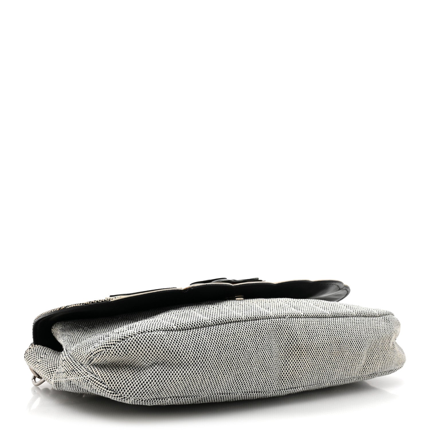 Chanel Canvas Camellia No. 5 Flap Beige Black 4 of 9