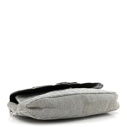 Chanel Canvas Camellia No. 5 Flap Beige Black 4 of 9