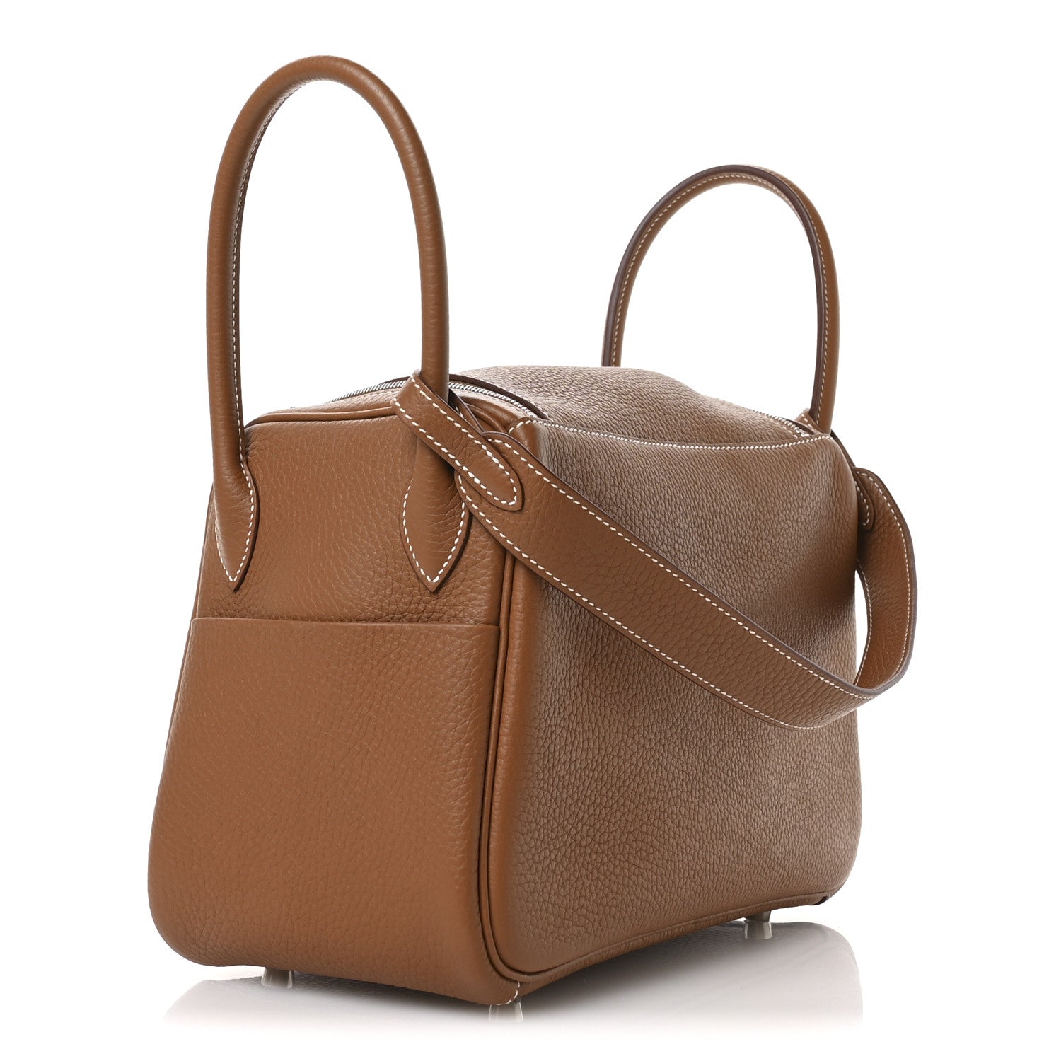 Hermes Taurillon Clemence Lindy 26 Gold 4 of 21